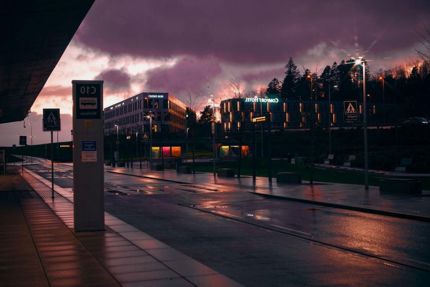 Tampere city at twilight